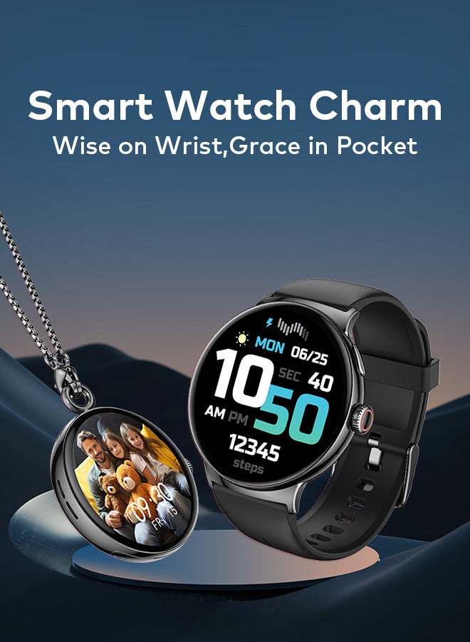 ITEL 250 mAh Smart Watch N9 1.43" AMOLED AOD Display IP68 Waterproof 100+ Sports Mode Health Monitor Bluetoooth Calling Quick Reply Dark Chrome - Image 4