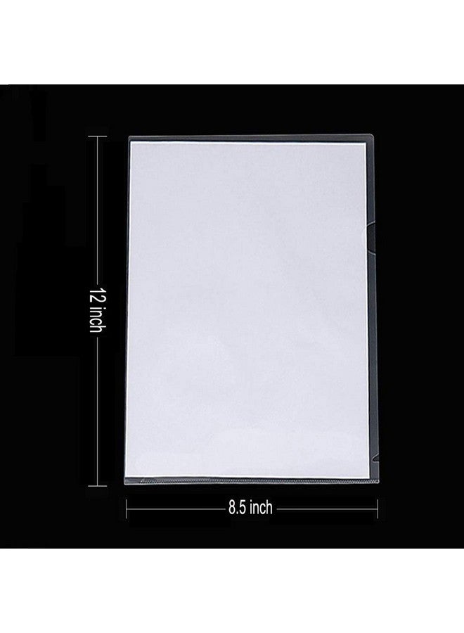 True-Ally True-Ally Heavy Duty L Folder File A4 Size Transparent Clear Document Holder Paper Holders Organizer (Pack of 10 Sleeves) | Thickness 200 Micron  - Image 2
