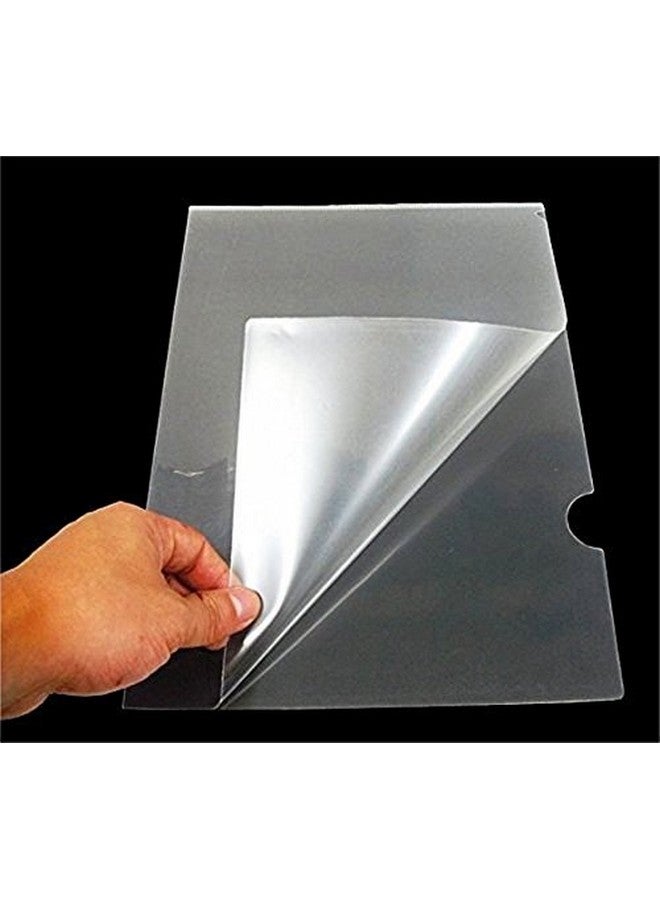 True-Ally True-Ally Heavy Duty L Folder File A4 Size Transparent Clear Document Holder Paper Holders Organizer (Pack of 10 Sleeves) | Thickness 200 Micron  - Image 1