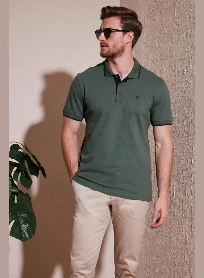 Buratti  Buratti 100% Cotton Buttoned Regular Fit Polo Collar T Shirt Men's POLO COLLAR T SHIRT 5902118 for Men | Best Price UAE