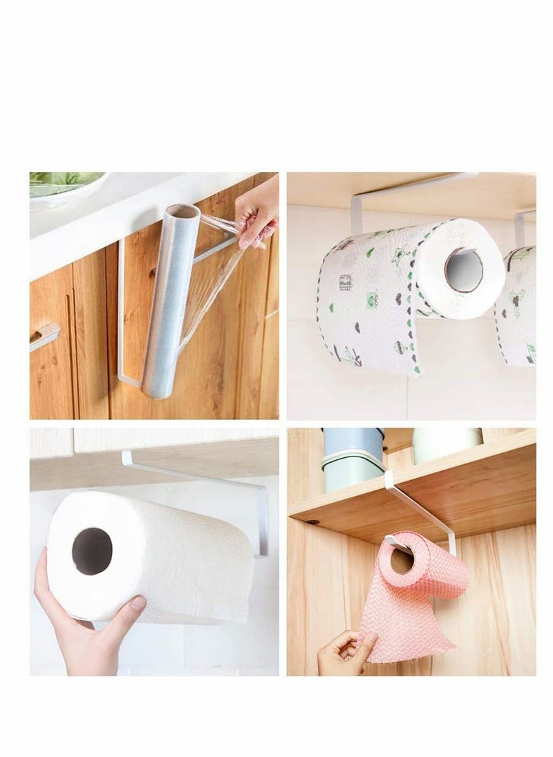 Generic - Kitchen Paper Roll Holder and Towel Rack Storage Organizer for Cabinets and Countertops, Under-Cabinet Dispenser for Napkins and Kitchen Rolls - Image 1