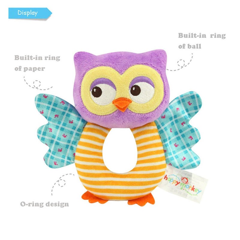 teytoy Owl Soft Rattle Toy for Over 0 Months - Image 2