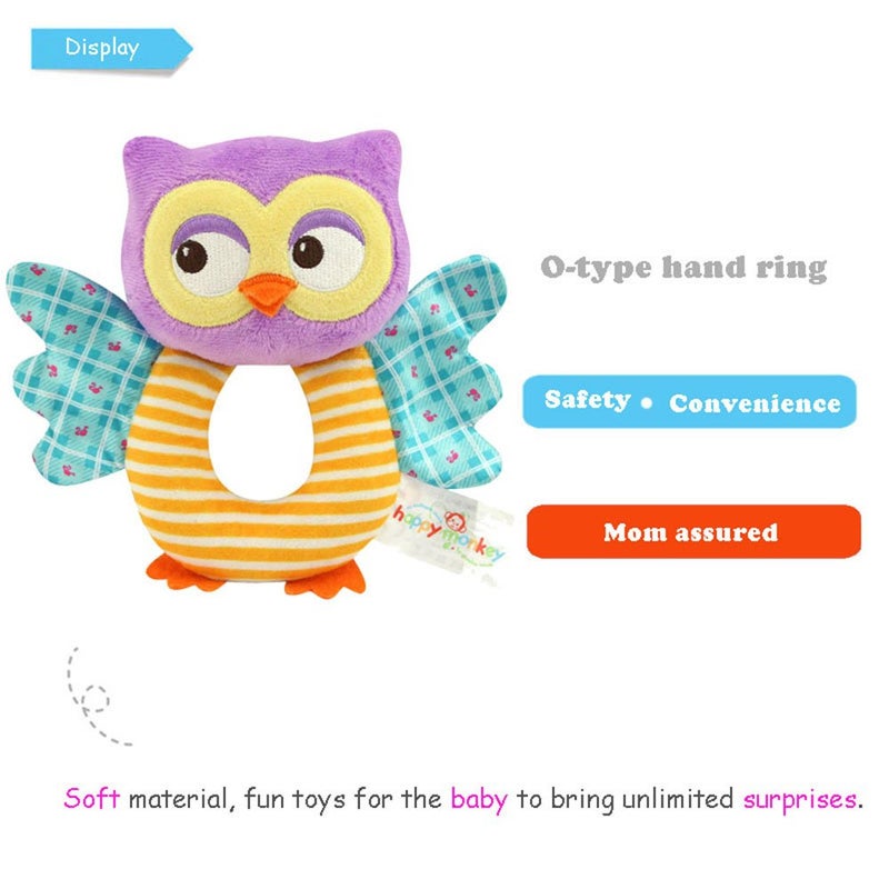 teytoy Owl Soft Rattle Toy for Over 0 Months - Image 5