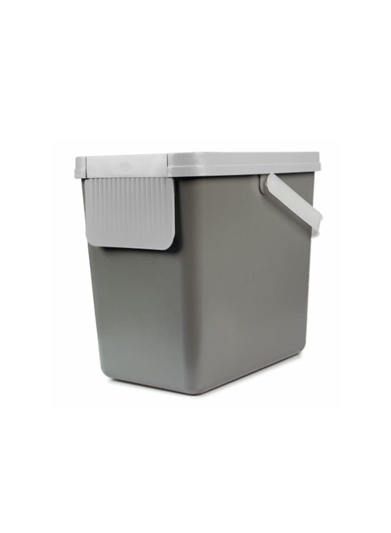 Snips 25L Recycling Bin for Separate Waste Collection – Grey with Light Grey Lid, Made in Italy - Image 2