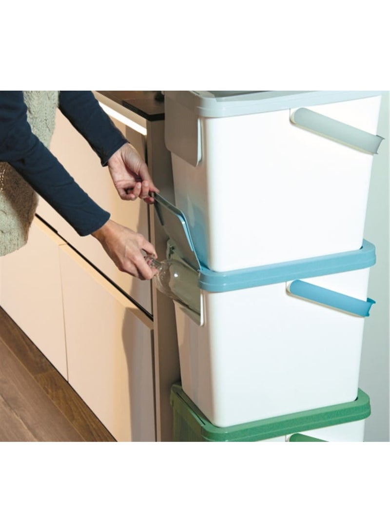 Snips 25L Recycling Bin for Separate Waste Collection – Grey with Light Grey Lid, Made in Italy - Image 5