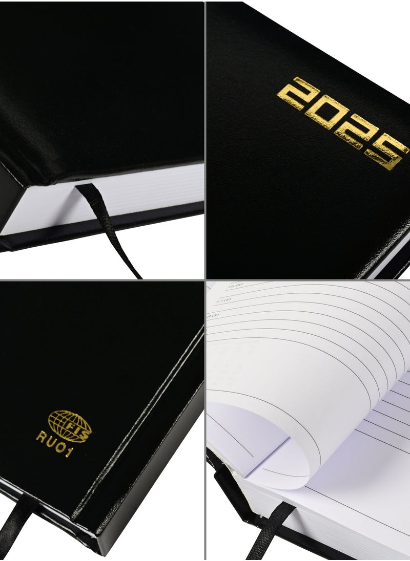 FIS Fis  2025  Russian Diary (Russian/English), A5 Vinyl, 1 Side Padded, Black -FSDIRU0125BK  - Image 4