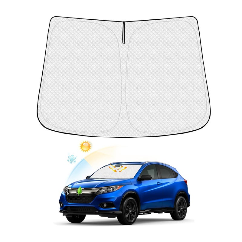 Canvcle Windshield Sun Shade for Honda HRV 20162022 HRV Accessories Thicken 6Layer Foldable Front Window Sunshade Cover Sun Visor Protector Block UV Rays Keep Vehicle Cool