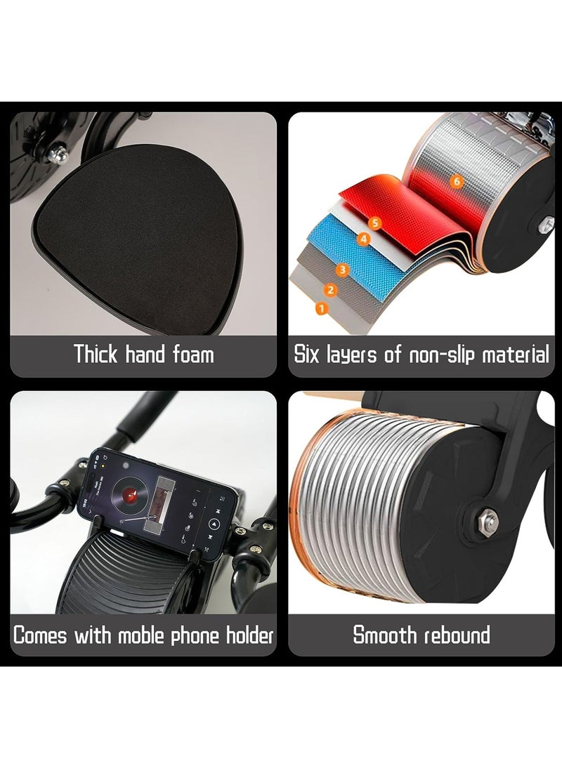 Rock Pow 2023 New with timer Ab Abdominal Exercise Roller Elbow Support, abs roller wheel core exercise equipment, Automatic Rebound Abdominal Wheel - Image 4