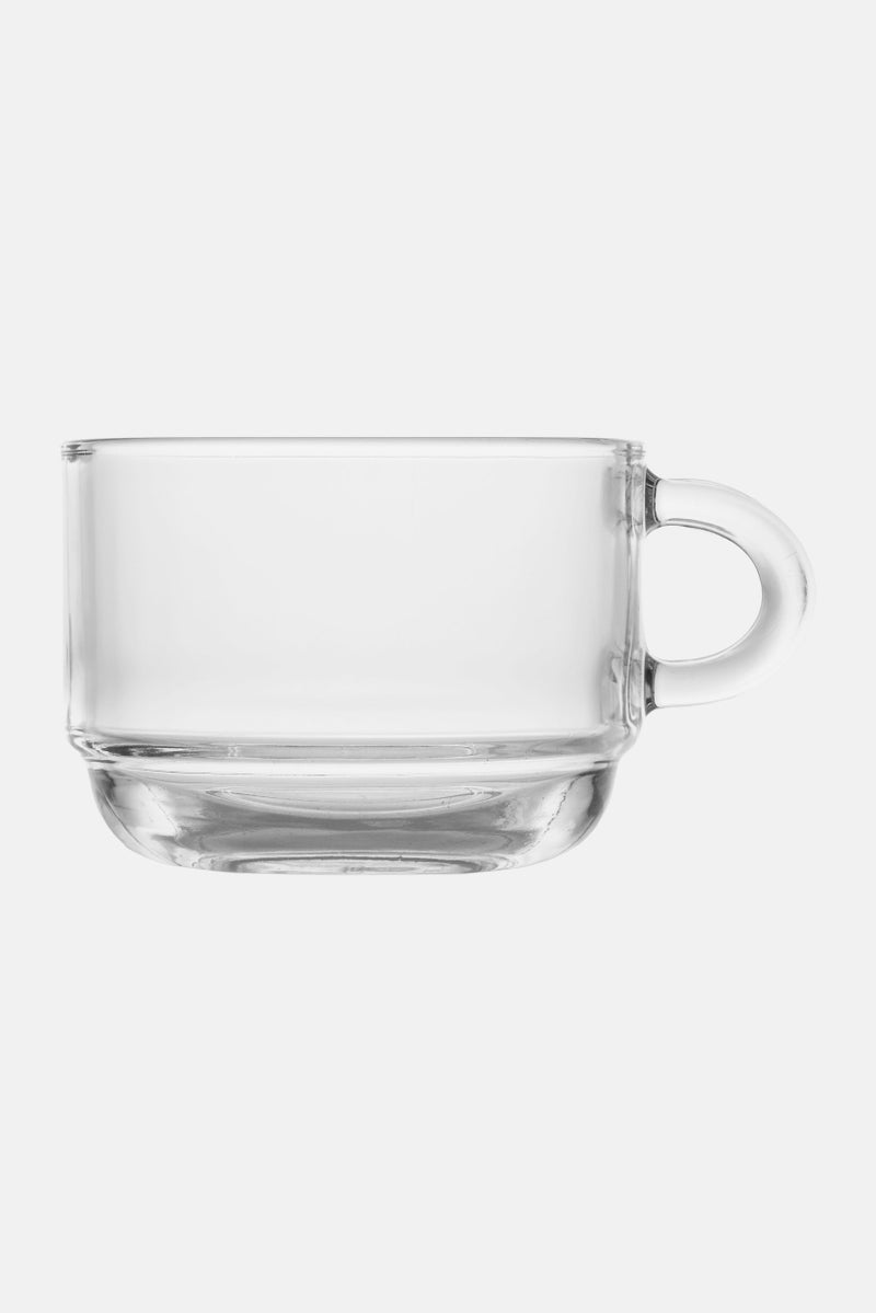LAV 6 Pieces Transparent Glass Coffee Cup 270 Ml - Image 2
