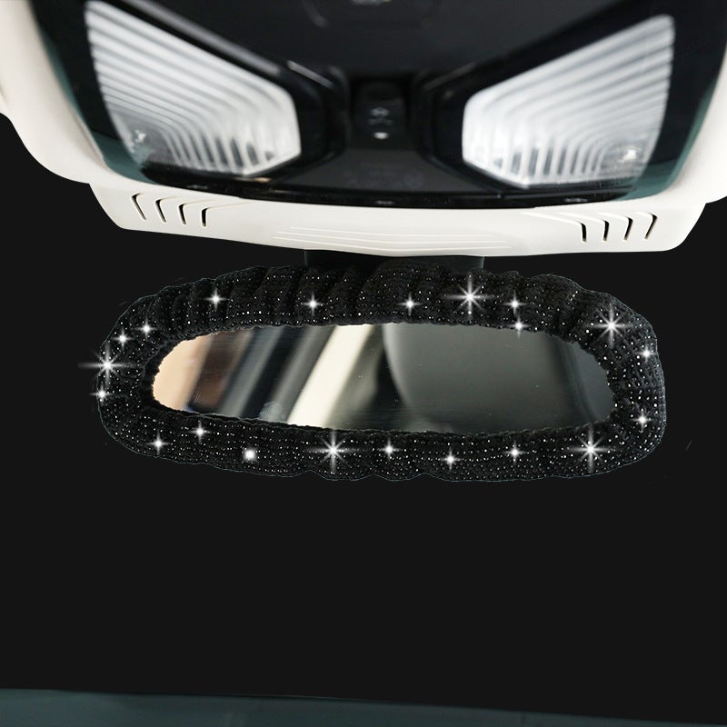Supply Rhinestone Full Diamond Car Rearview Mirror Cover Diamond-Embedded Car Fashionable Interior Rearview Mirror Interior Cover - Image 5