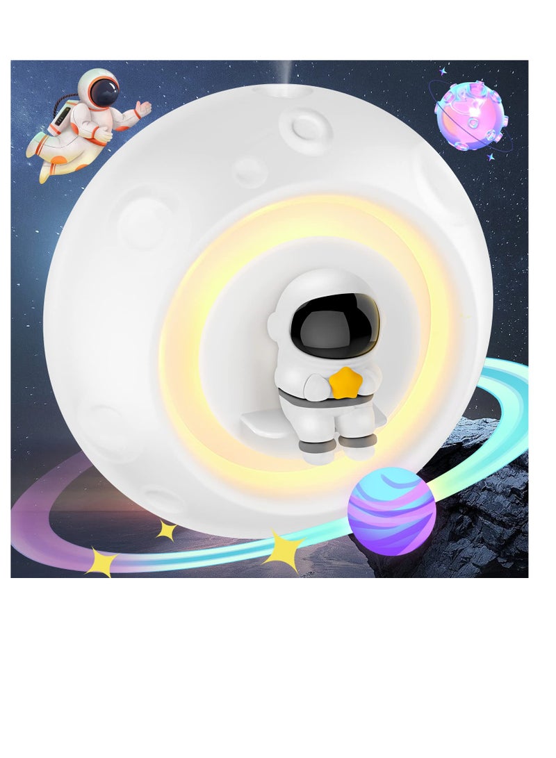 Excefore Astronaut Humidifier, Aromatherapy Diffuser Humidifier, Noise-Free Diffuser, with 7 Colors, for Home, Yoga Studio, Gym, Office Decor (White Astronaut) - Image 1
