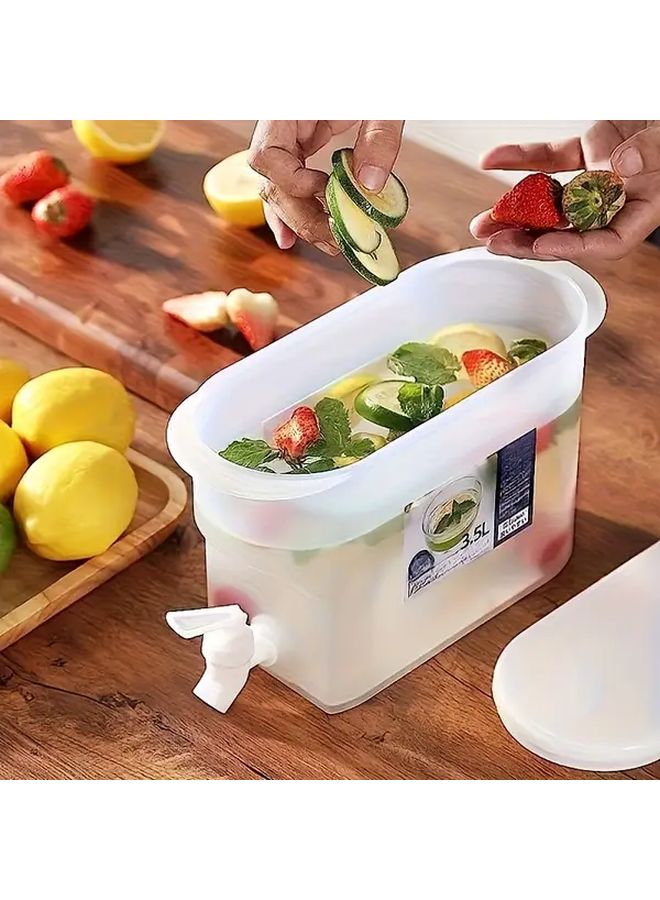 3 5L Large Capacity Beverage Dispenser With Spill Proof Lid Easy Pour Spout - Image 1