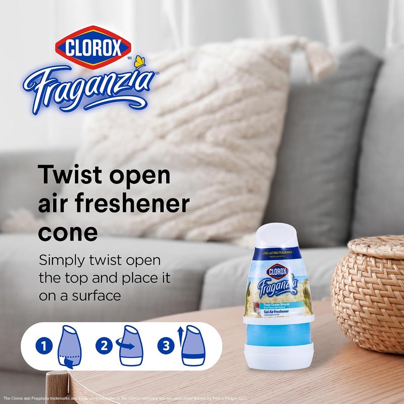 Clorox Fraganzia Gel Air Freshener Cone - Fresh Ocean Breeze, 6oz - Image 5