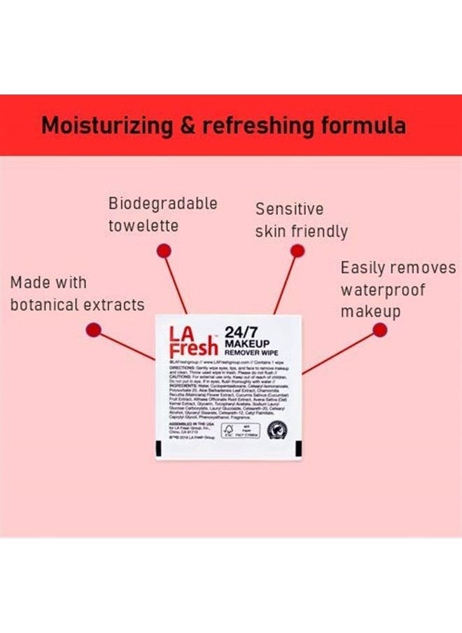 LA FRESH - 24/7 Makeup Remover Wipes, Easily Remove Waterproof Makeup and Moisturizing, Pack of 200 Individually Wrapped Wet Wipes, Skincare Travel Essentials - Image 1