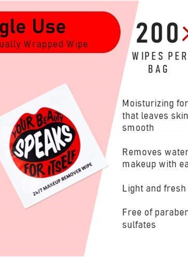 LA FRESH - 24/7 Makeup Remover Wipes, Easily Remove Waterproof Makeup and Moisturizing, Pack of 200 Individually Wrapped Wet Wipes, Skincare Travel Essentials - Image 1