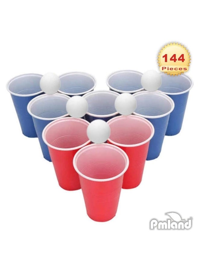PMLAND PMLAND 144 Washable Plastic Pong Balls Bulk for Carnival Pool Games Party Decoration Craft Project White Color 38mm  - Image 1