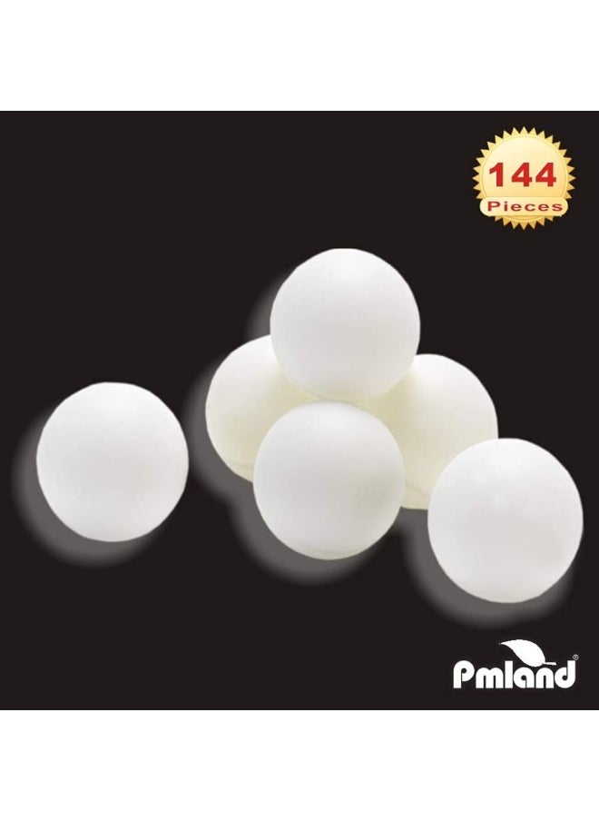 PMLAND PMLAND 144 Washable Plastic Pong Balls Bulk for Carnival Pool Games Party Decoration Craft Project White Color 38mm  - Image 4