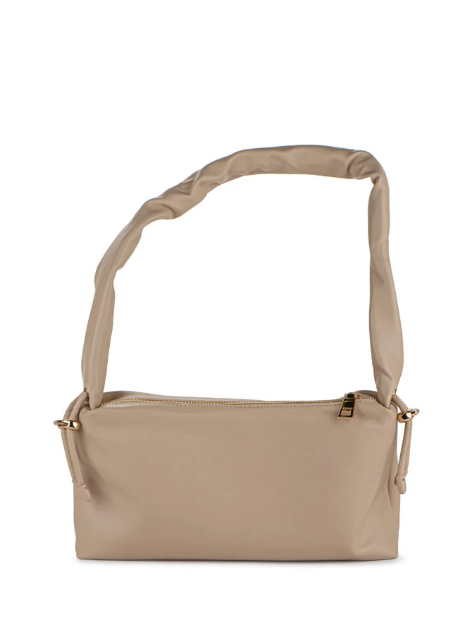 Vincci Women Solid Shoulder Bag with  Designed Strap and Zip Closure