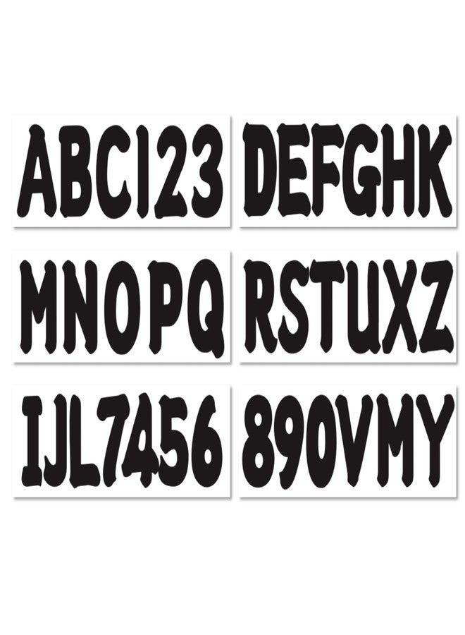 SeaSierra 4 Sets of 3" Marine Boat Black Sticker Decals A-Z Letters & 0-9 Numbers for Yachts & Personal Watercraft Waterproof Anti-Scratch - Image 2