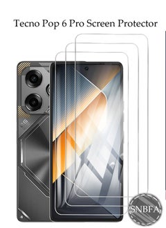 SNBFA 3 PCS Screen Protector for Tecon Pova 6 Pro Tempered Glass Film with Easy Installation Tool, Ultra-clear, Shatterproof Anti-Scratch Film Screen Protecto  - Image 1