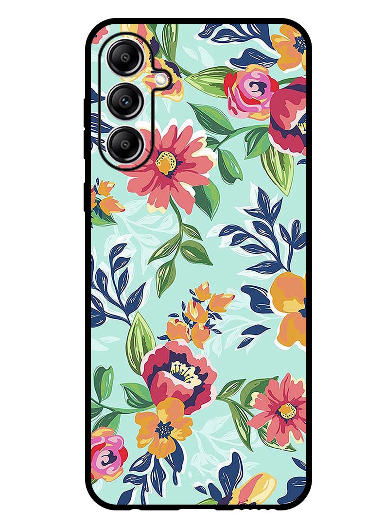 Theodor Protective Case Anti Scratch Shock Proof Bumper Cover For Samsung Galaxy M15 Paint Flowers - Image 1
