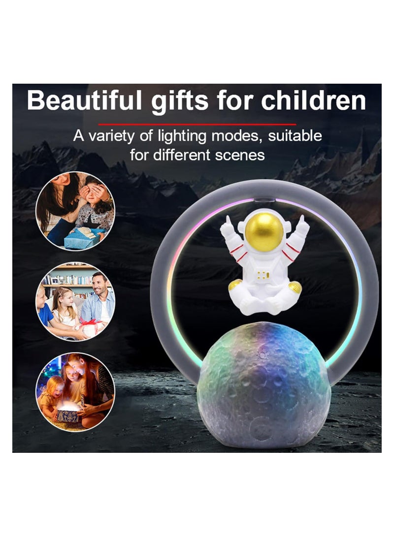 متحدث مغناطيسي عائم بلوتوث 5.0، دوران 360 درجة، 7 ألوان، أدوات تقنية عائمة رائعة، بطارية ليثيوم قابلة لإعادة الشحن بسعة 1200 مللي أمبير، نقل أسرع، لتزيين المنزل أو المكتب (عبوة واحدة) - Image 5