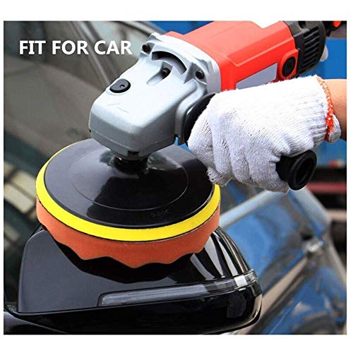 JERN® 7pcs Buffing/Polishing Pad Kit, Sponge and Wool Polishing Pad Set with M14 Drill Adapter (3 inches Set of 7) - Image 5
