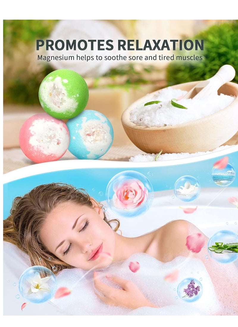SHARLOVY - Light Up Bath Bombs with Surprise Inside, 4.23 oz Natural Bath Bombs Gift Set 6 with Essential Oils, Magnesium Large Bath Bombs for Women Relaxing Spa Bath Skin Moisturize Gifts for Women - Image 1