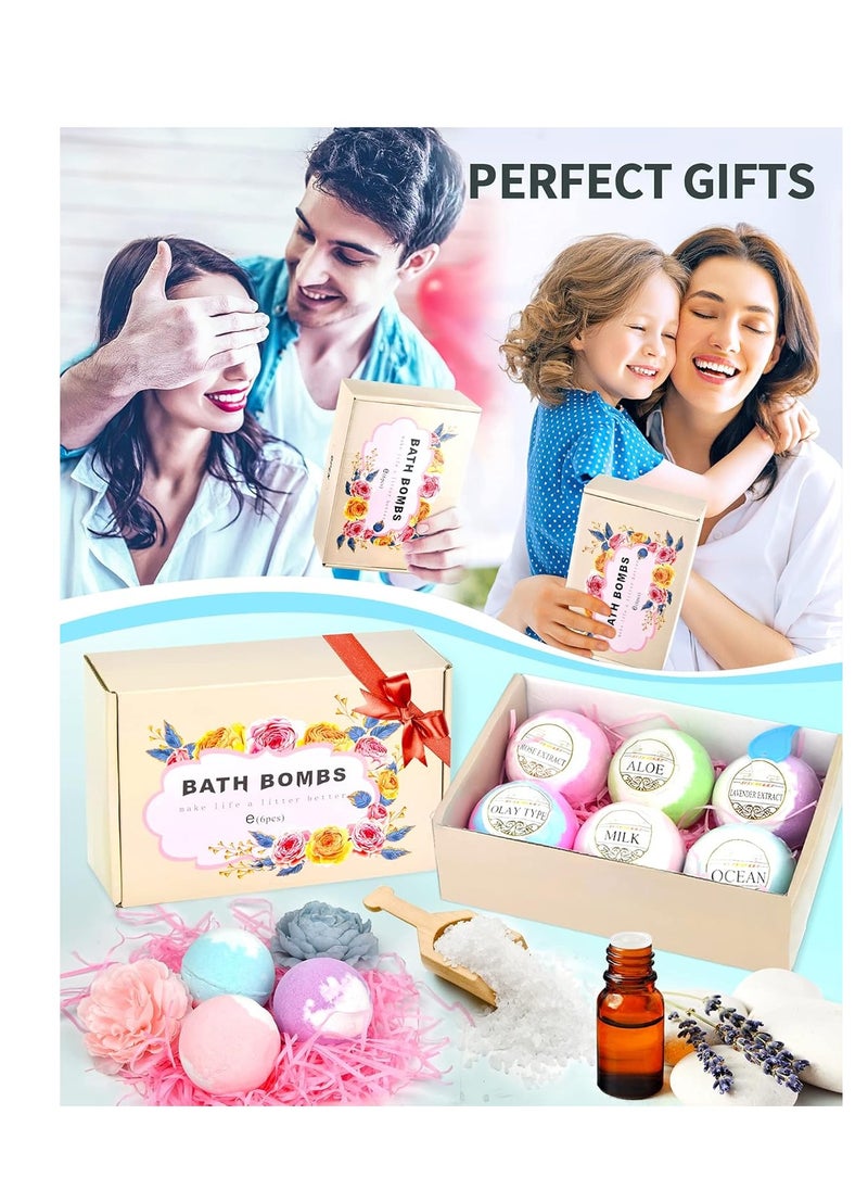 SHARLOVY - Light Up Bath Bombs with Surprise Inside, 4.23 oz Natural Bath Bombs Gift Set 6 with Essential Oils, Magnesium Large Bath Bombs for Women Relaxing Spa Bath Skin Moisturize Gifts for Women - Image 1