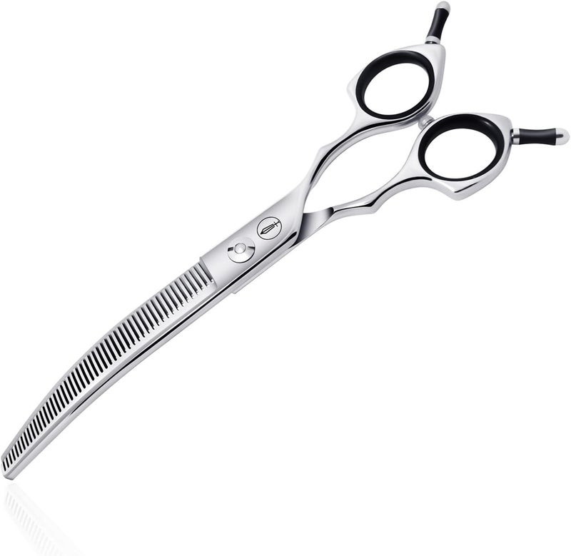 Curved Thinning Shears for Dogs - 7.0 Inch, 50 Teeth, 30% Thinning Rate - Image 1