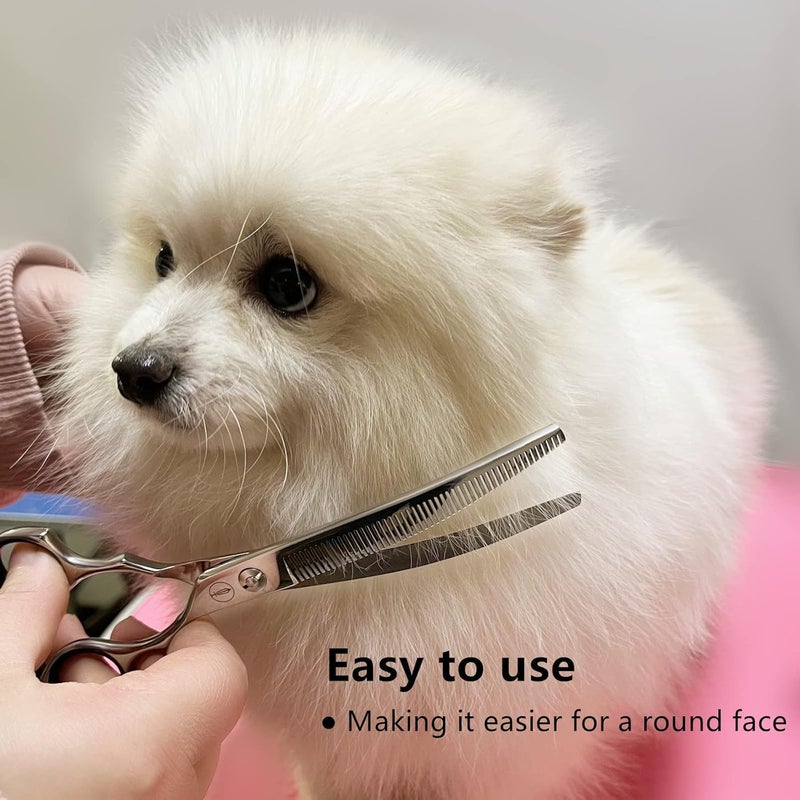 Curved Thinning Shears for Dogs - 7.0 Inch, 50 Teeth, 30% Thinning Rate - Image 4