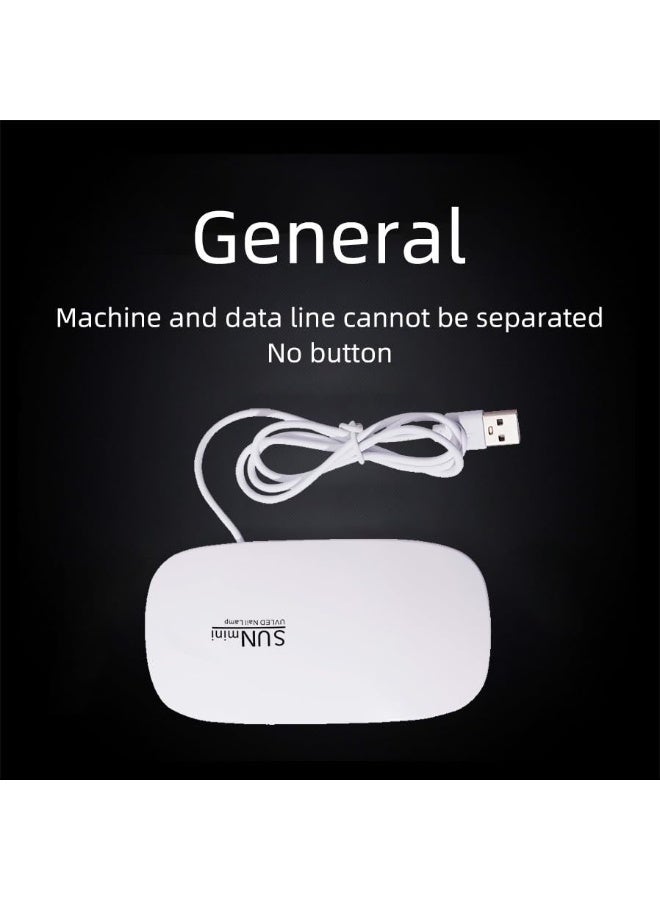 SUNmini Foldable UV LED Nail Lamp, 6W Mini Portable Nail Dryer with 6 LED Beads, Sunlight Simulation, USB Powered UV Lamp, Fast Curing Lamp for Gel Polish, Nail Polish Dryer, UV Light for Gel Nail Polish, Suitable for Home Travel DIY Nail Art Salon (White) - Image 4