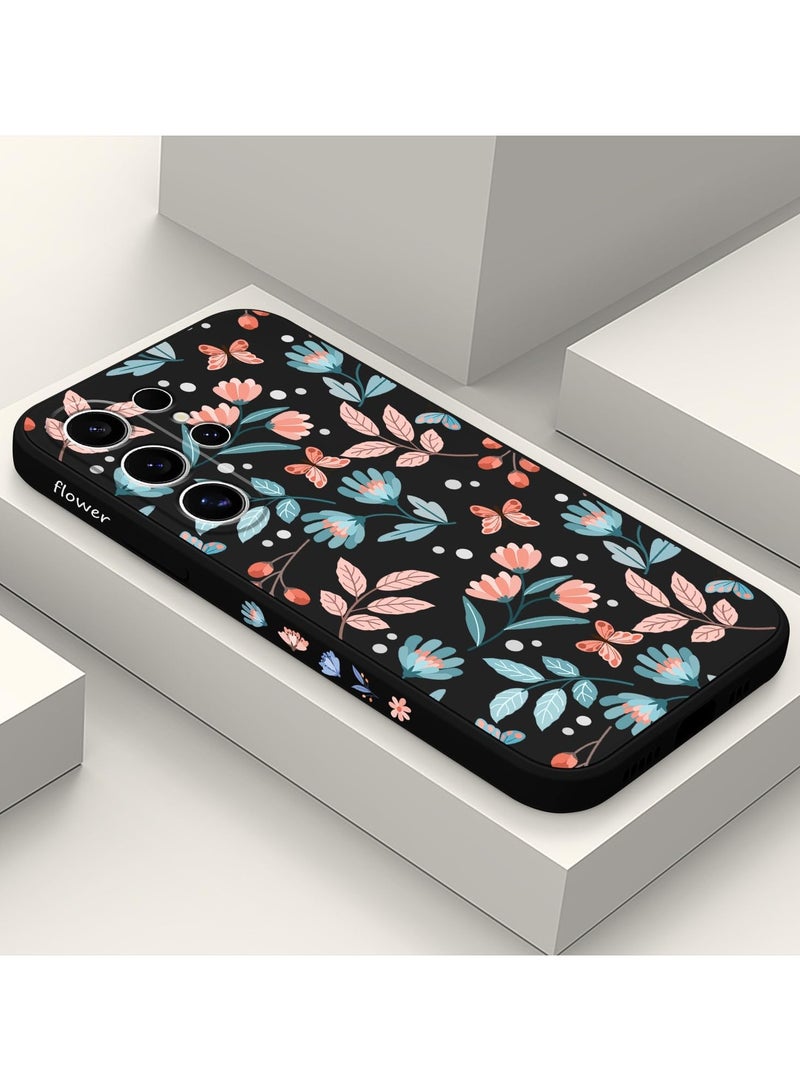 for Samsung Galaxy S25 Ultra Case, Creative Patterns Slim Non Slip Lightweight Phone Cover for Galaxy S25 Ultra 6.9 inch, Leaf Black - Image 2