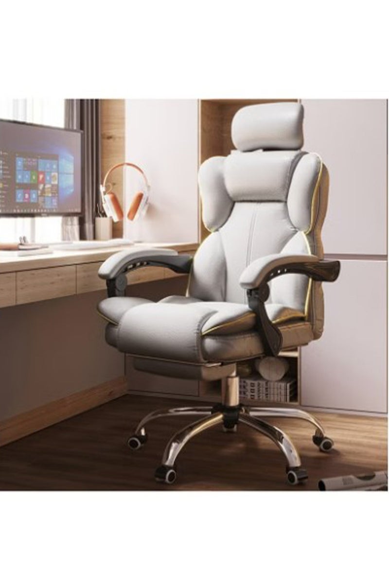 Generic Gaming Office Chair High Back Ergonomic Desk Computer Chair with Lumbar Support Retractable Footrest Adjustable Swivel and Arm-Rest  - Image 1