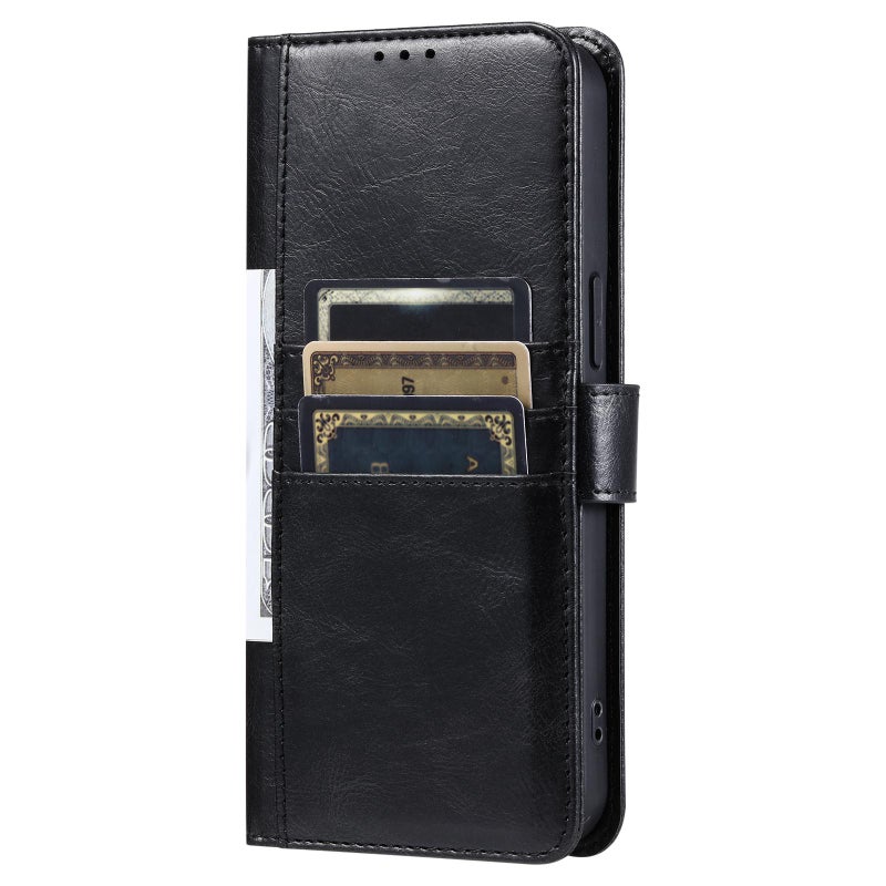 erorex For Motorola Edge 60 Pro Simple 6-Card Wallet Leather Phone Case(Black) - Image 2