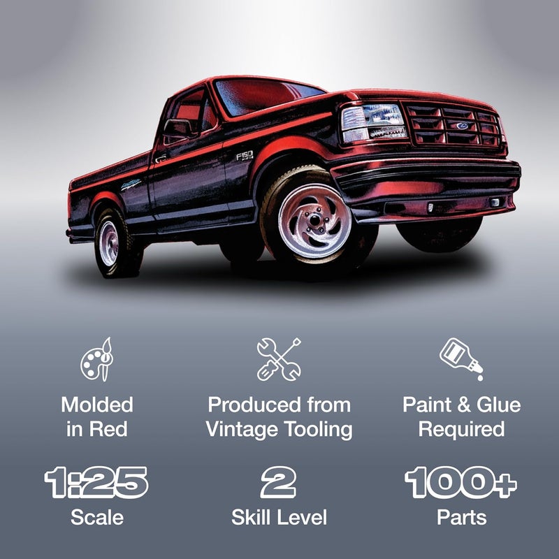 AMT طقم نموذج سيارة AMT 1994 فورد F150 لايتنينغ بيك أب 2T 125 مقياس - Image 2