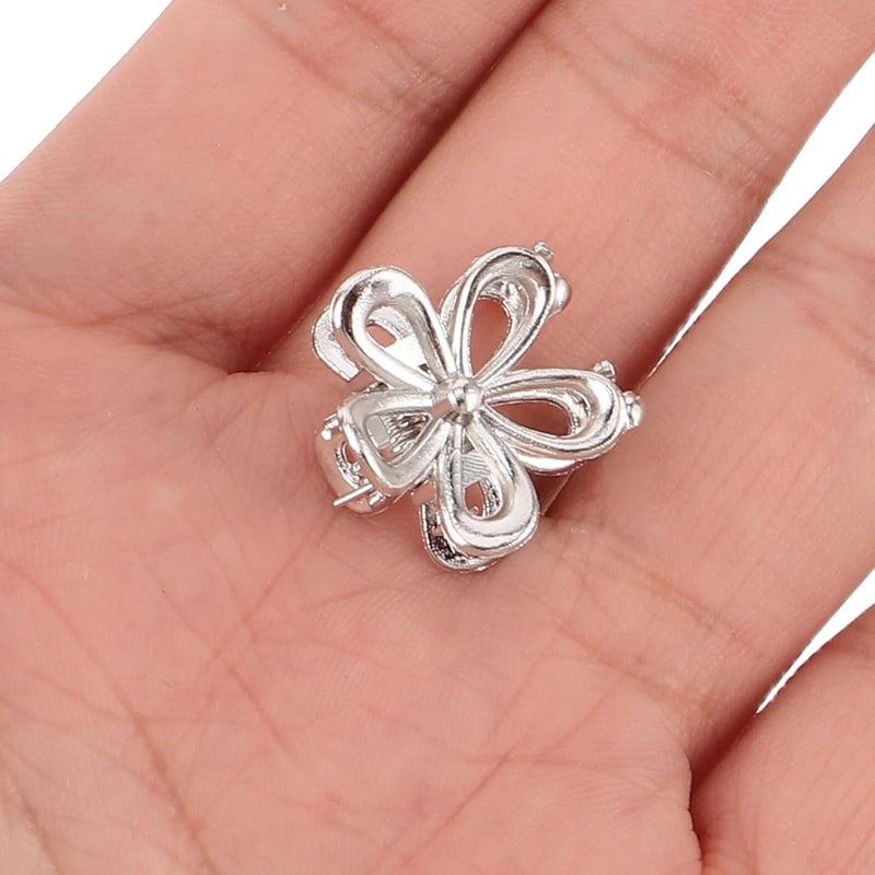 20pcs Mini Flower Hair Clips Small Metal Claw Clips Floral Barrettes for Women Decorative Hair Accessories for Daily Styling - Image 4