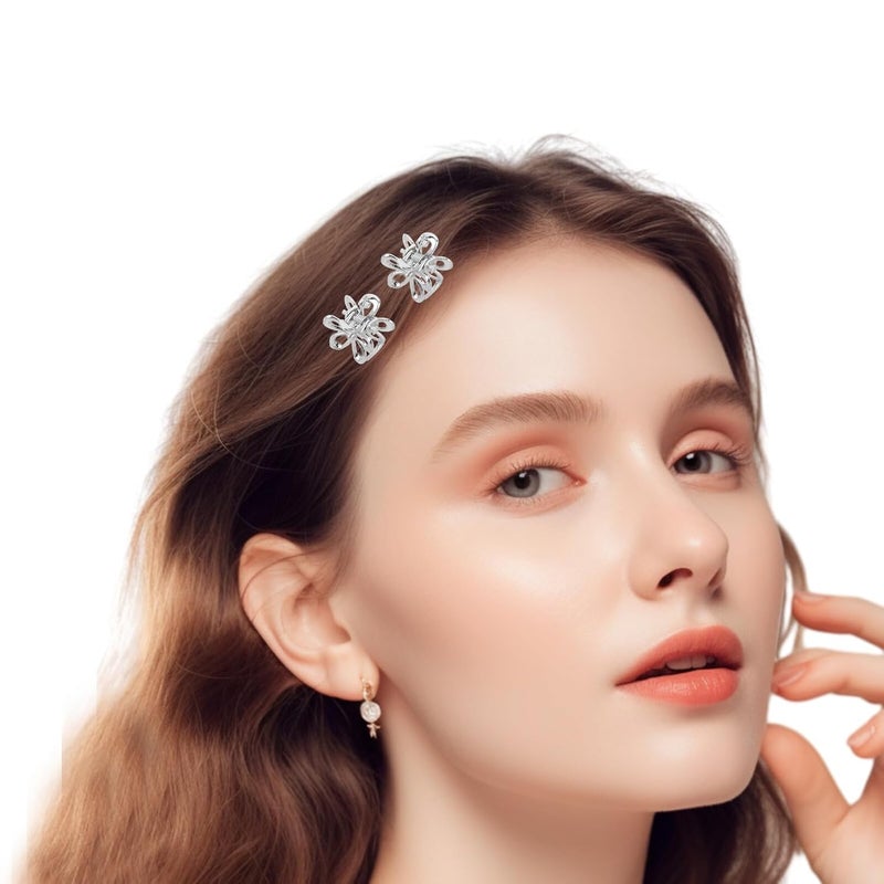 20pcs Mini Flower Hair Clips Small Metal Claw Clips Floral Barrettes for Women Decorative Hair Accessories for Daily Styling - Image 5