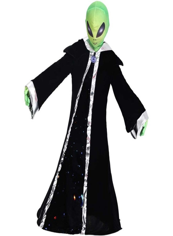 STIOEDYUAN Kids Alien Costume Children Hooded Cloak Gloves Green Mask Balaclava Cosplay Christmas Halloween Costume for Boy Girl (Black, Medium) - Image 5