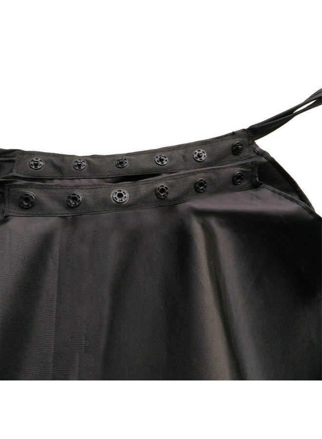 Magiczone Waterproof Professional Salon Cape with Snap Closure Nylon Hair Salon Cutting Cape Barber Hairdressing Cape - 59" x 51" Black - Image 3
