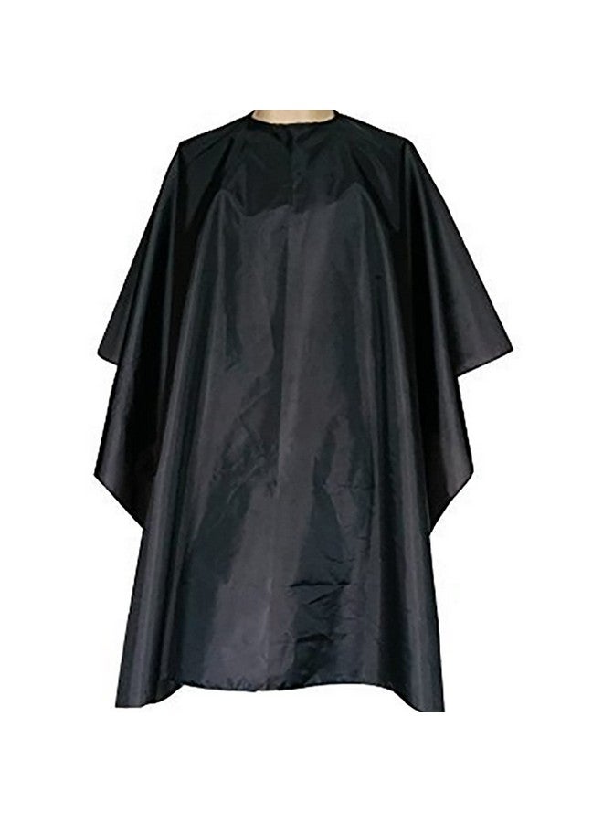 Magiczone Waterproof Professional Salon Cape with Snap Closure Nylon Hair Salon Cutting Cape Barber Hairdressing Cape - 59" x 51" Black - Image 1