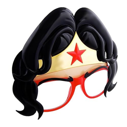 Sun-staches Wonder Woman Sunglasses | Superhero Mask Costume Accessory | UV400 | One Size Fits Most - Image 1