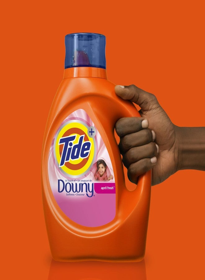 Tide Plus A Touch of Downy Liquid Laundry Detergent, April Fresh, 84 fl oz, 59 loads, HE Compatible - Image 2