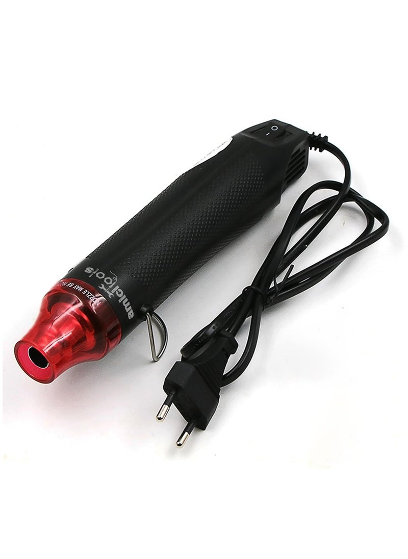 amiciTools amiciTools 300W Mini Heat Gun for Crafting Embossing Melting Shrinking and DIY Projects Quick Heating Compact Design 200C Max Temperature Ideal for Crafts and Home Use 220VAC  - Image 1