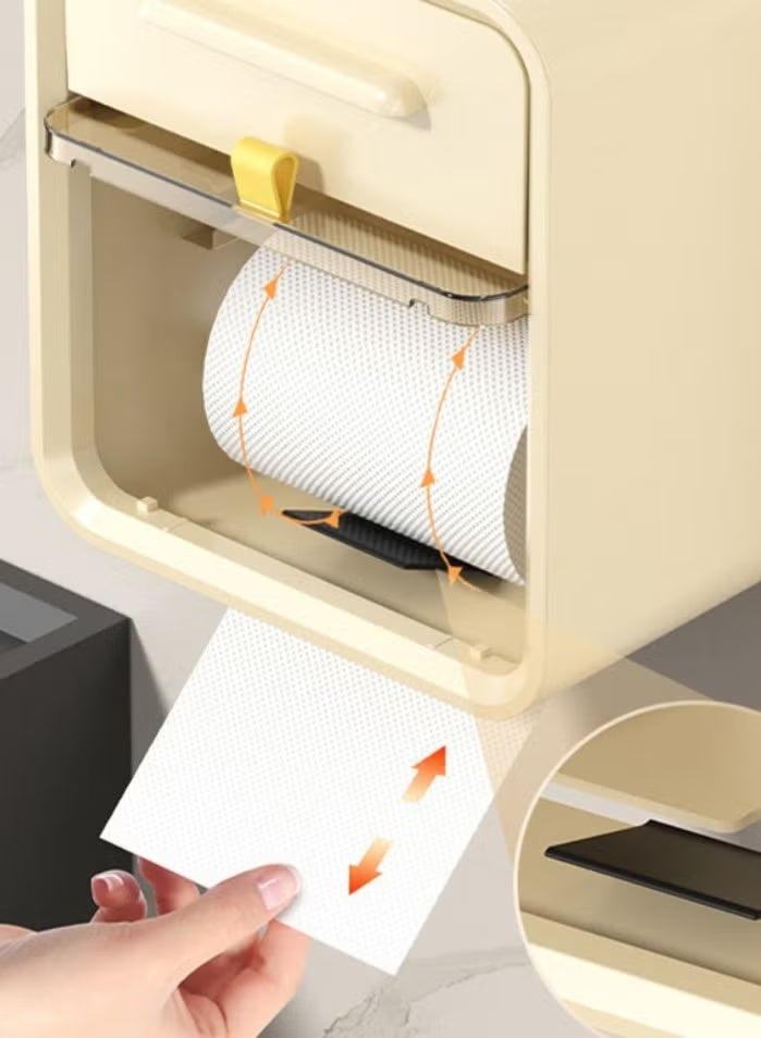 Raxoom Modern Waterproof Wall-Mounted Bathroom Tissue Box Stylish & Space-Saving Large - Image 5