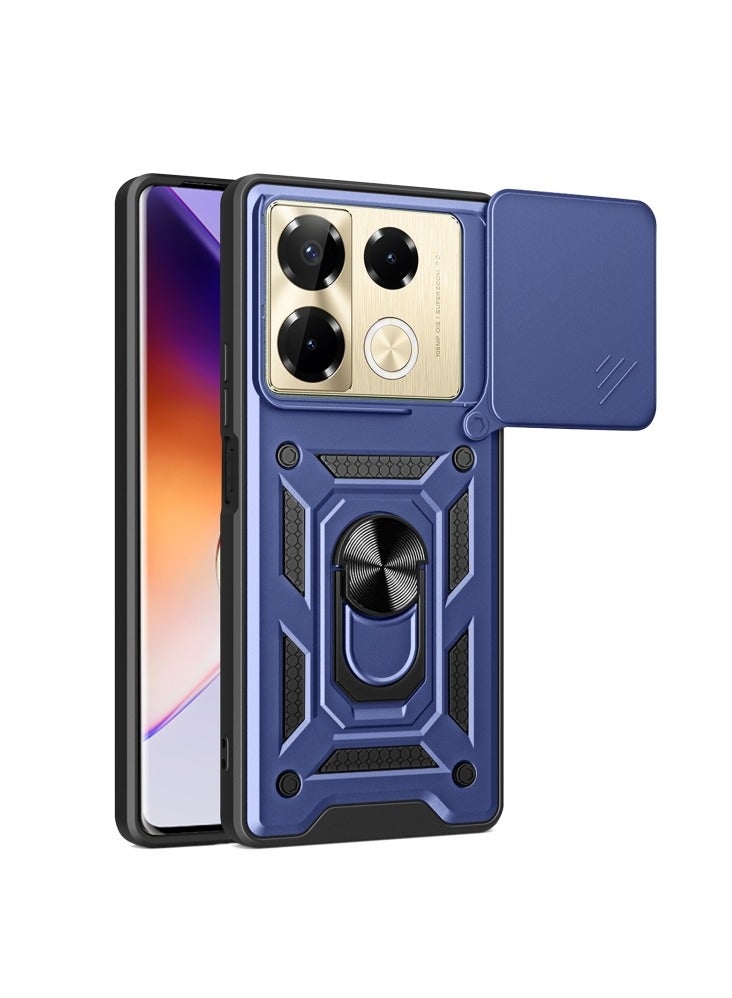 general For Infinix Note 40 Pro/40 Pro + 5G Sliding Camera Case, TPU + PC Creative Smooth Nail Sliding Window Holder Phone Case