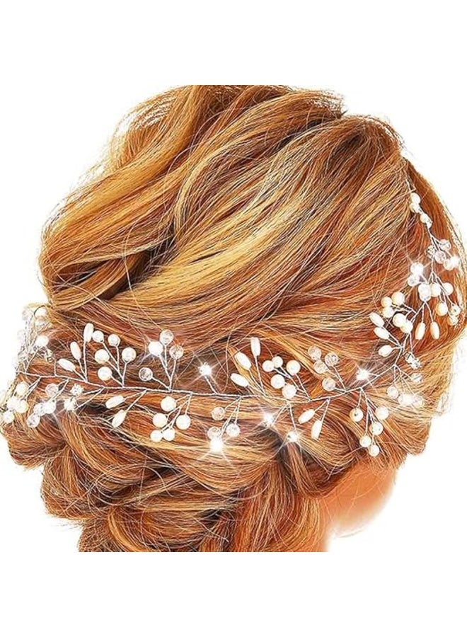 Pearl Bridal Hair Vine for Women – Elegant Wedding Headpiece and Hair Accessory for Brides, Engagement and Wedding Ceremony - Image 2