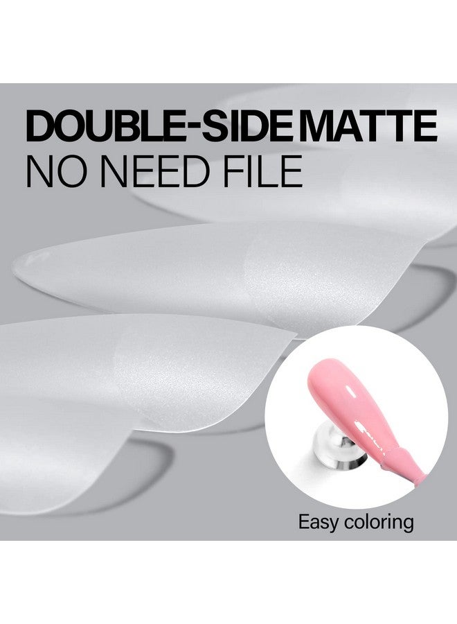AILLSA Long Stiletto Nail Tips Upgraded Matte Soft Gel Full Cover Nail Tips No Filed 240Pcs Preshaped Gelly Tips Acrylic Clear False Press On Nail Tips For Soak Off Nail Extension 10 Sizes - Image 2