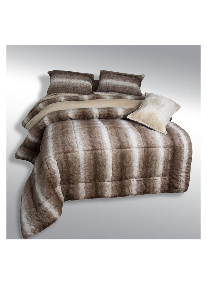 Family Bed quilt set Spanish fur 2 pieces size 160 x 240 cm model 690 from Family Bed  - Image 5