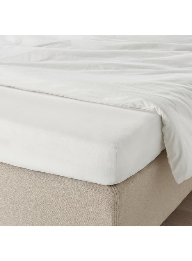erorex Fitted sheet, white, 90x200 cm - Image 5